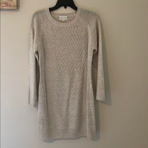 Cream sweater dress